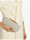 Dune woven clutch bag with crystal embellishment 23cm (British brand)