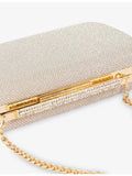 Dune woven clutch bag with crystal embellishment 23cm (British brand)