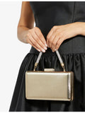 Dune metallic leather bag with crystal handle and chain strap (British brand)