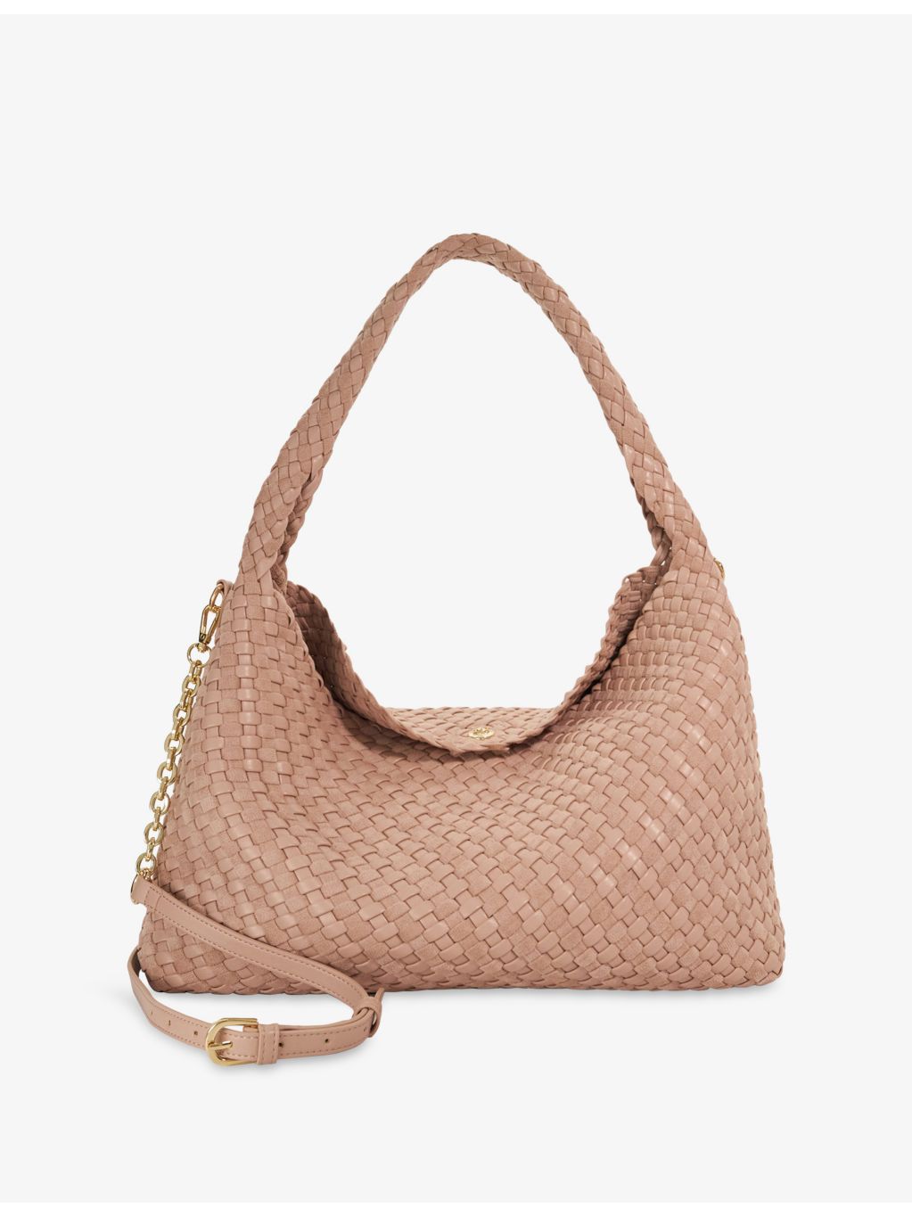 Dune large woven faux-leather shoulder bag - British product