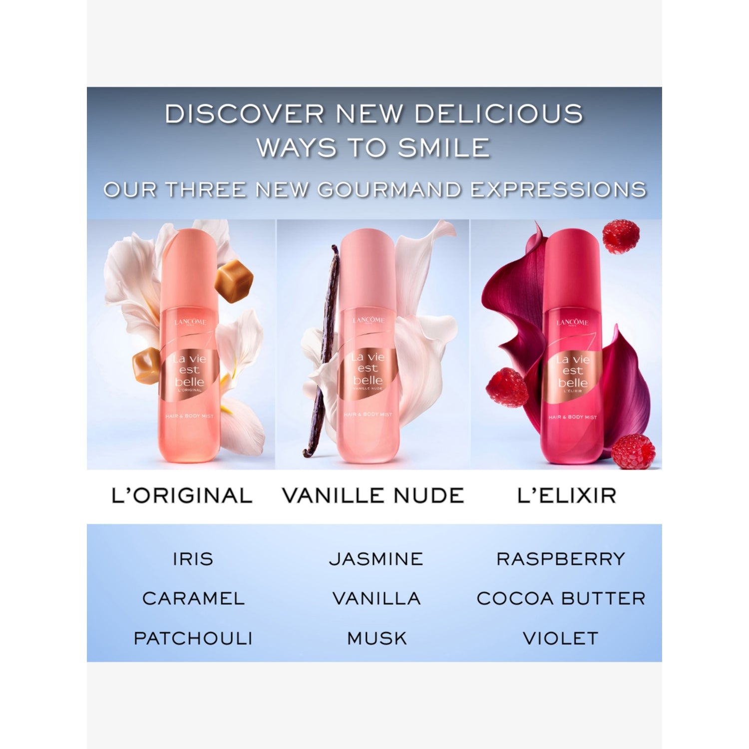 Lancôme body mist Vanille Nude 100ml (British brand)
