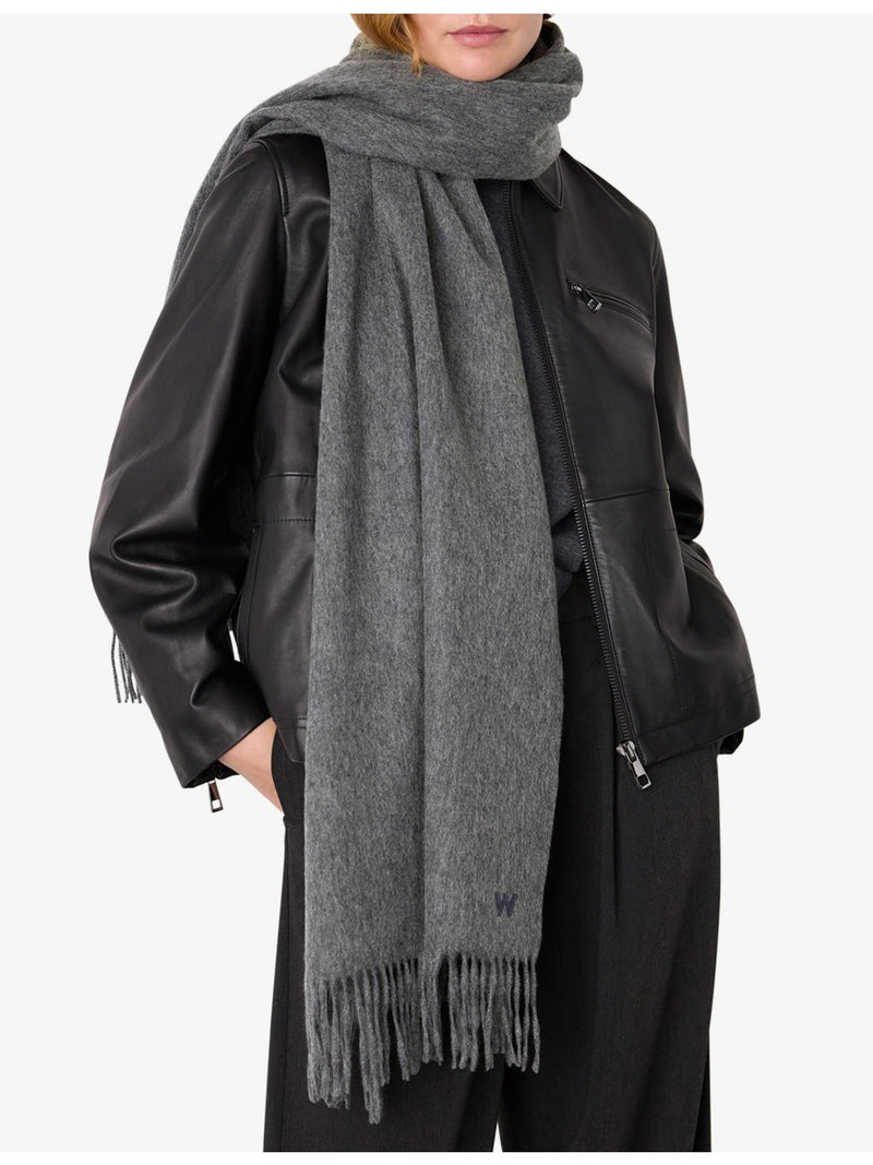 Whistles fringed blanket scarf 215cm - British product