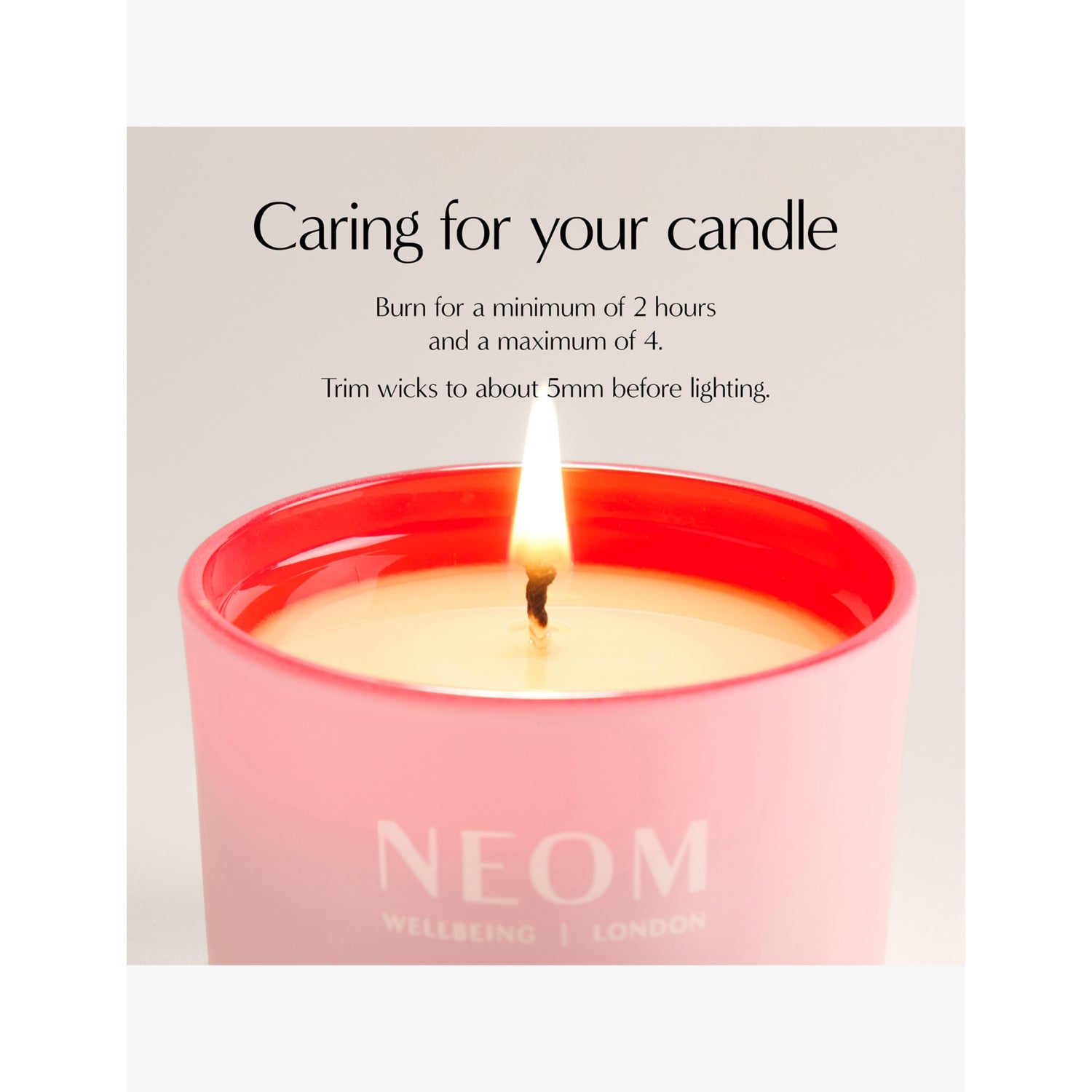 NEOM It's All Rosy scented candle 75g, imported from the UK