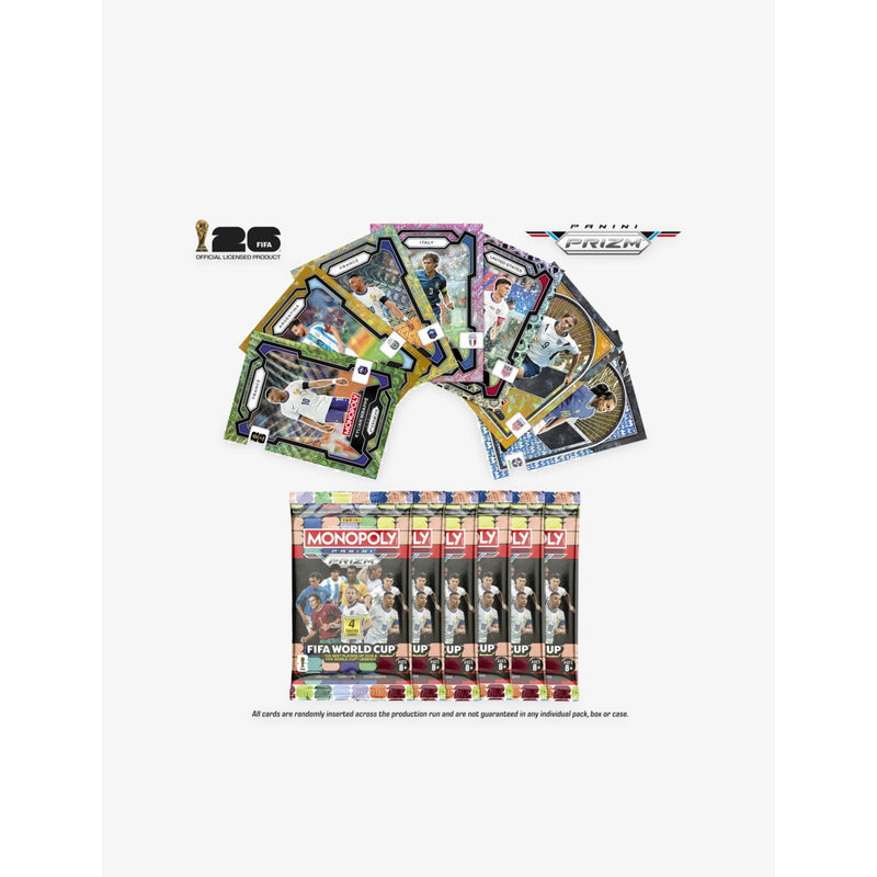 Monopoly Panini Prizm World Cup 26 trading cards, imported from the UK
