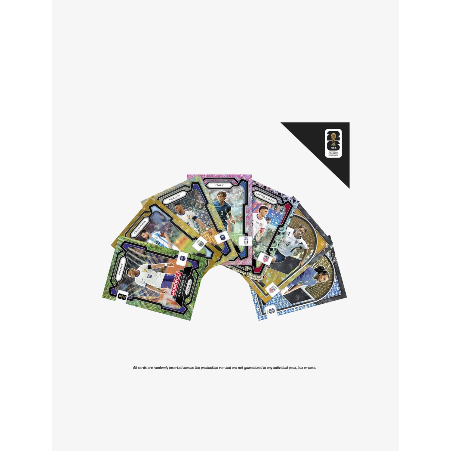 Monopoly Panini Prizm World Cup 26 trading cards, imported from the UK