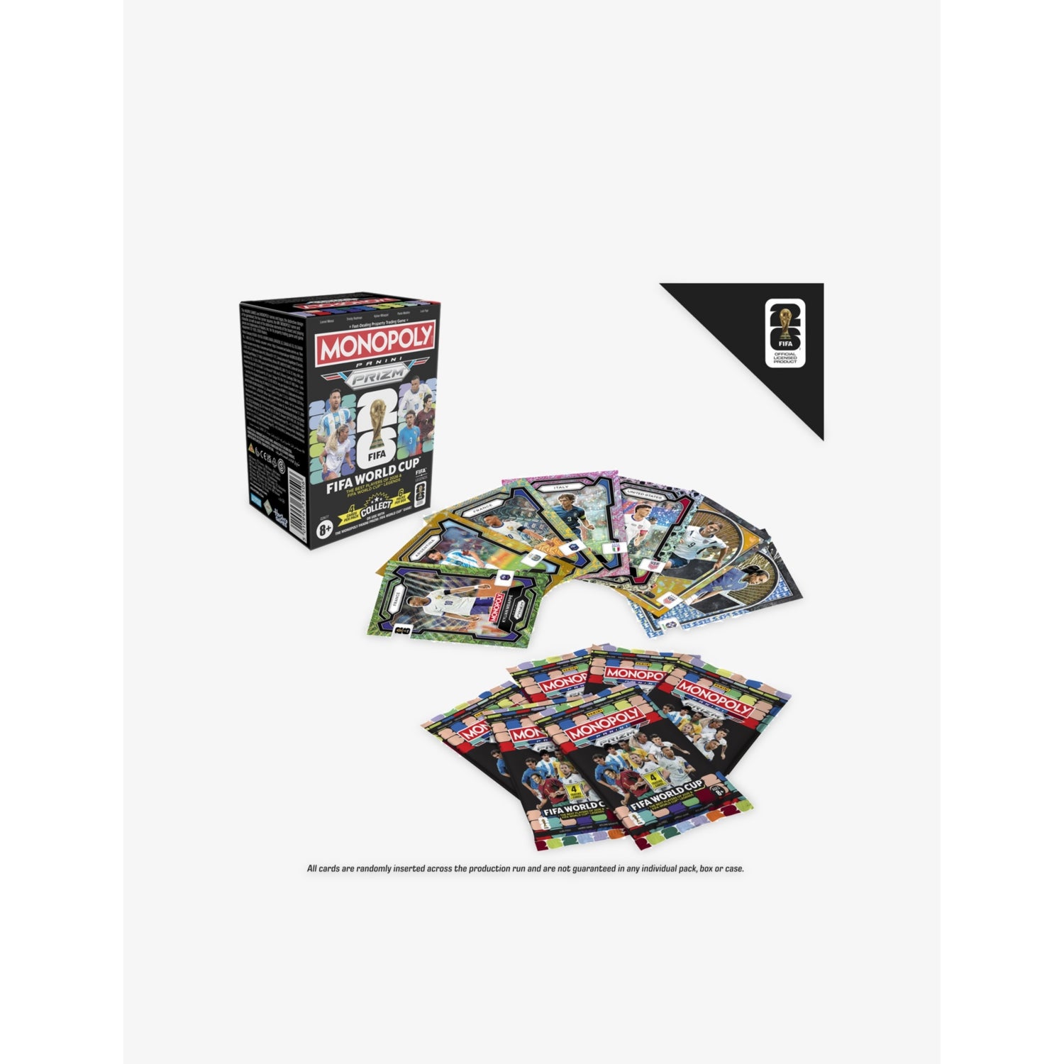 Monopoly Panini Prizm World Cup 26 trading cards, imported from the UK