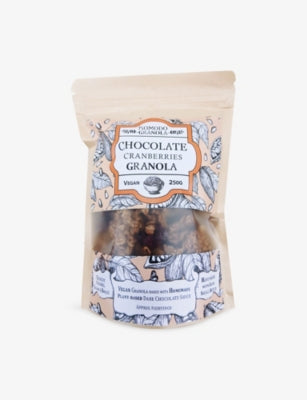 Komodo chocolate and cranberry granola 250g, imported from the UK