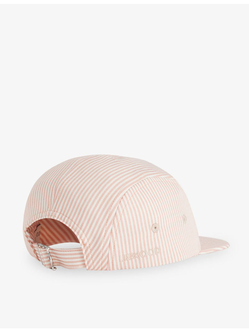 Liewood striped cotton-seersucker kids cap, imported from the UK