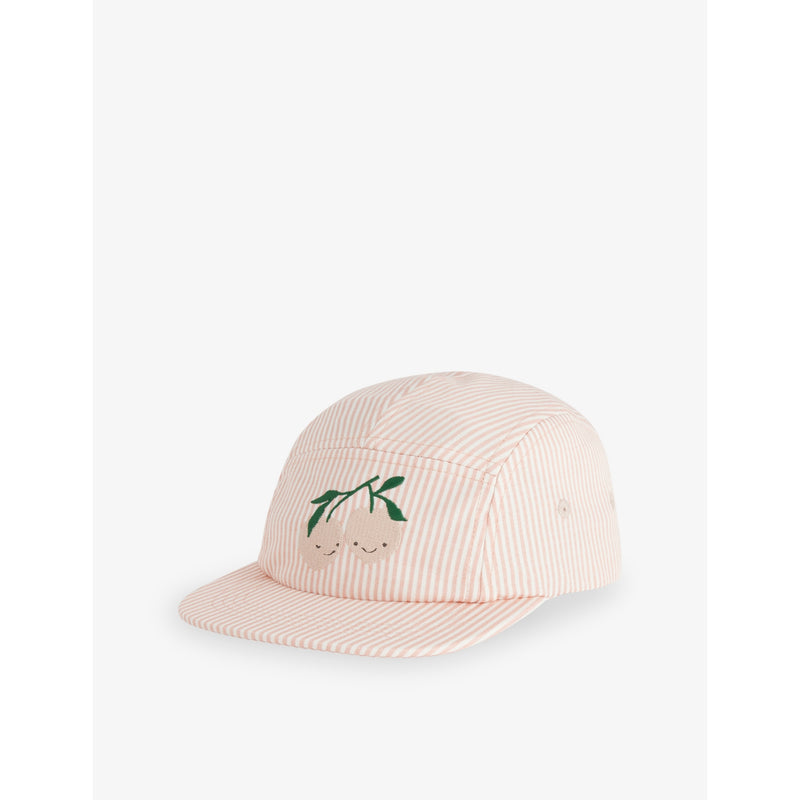 Kids’ Rory Striped Cotton-Seersucker Cap - 49cm