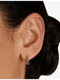 Astrid & Miyu rhodium-plated sterling silver huggies, imported from the UK