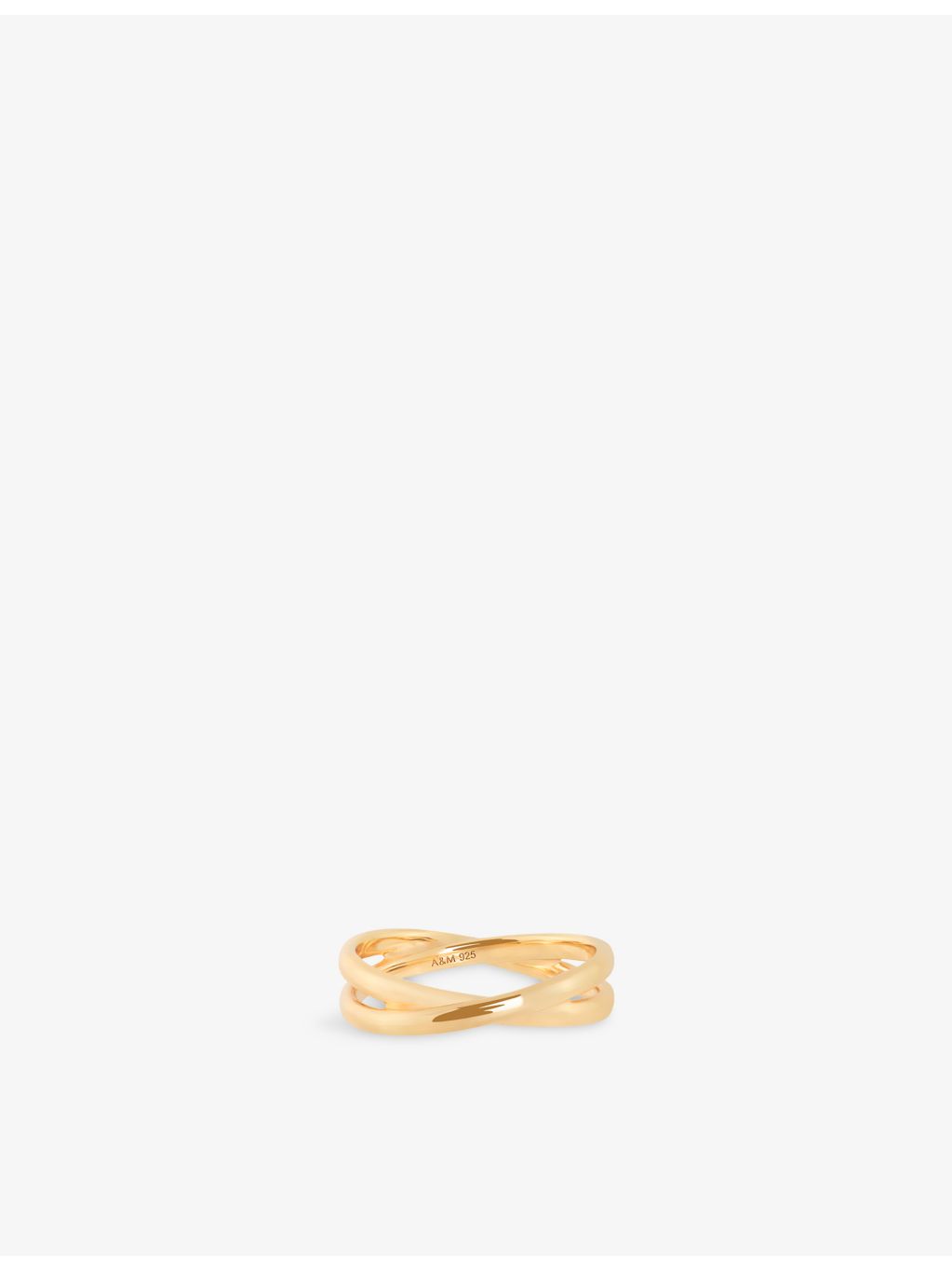 Astrid & Miyu illusion twist gold-plated ring 5mm - British product