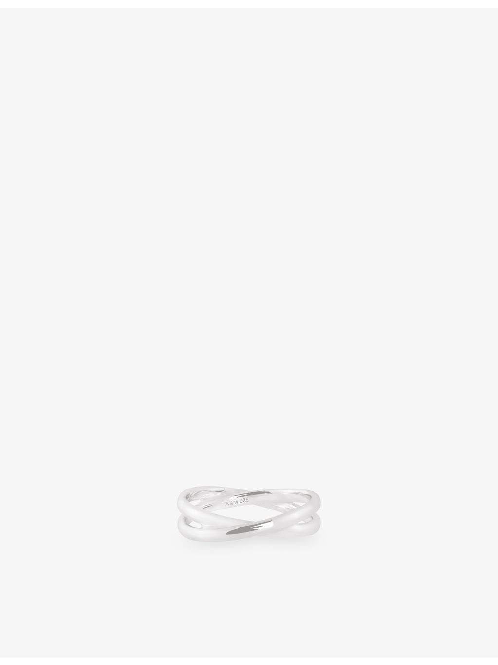 Astrid & Miyu Illusion Twist rhodium-plated ring, imported from the UK