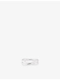 Astrid & Miyu Illusion Twist rhodium-plated ring, imported from the UK