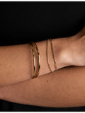 Astrid & Miyu Illusion Twist gold-plated bangle 60mm, imported from the UK
