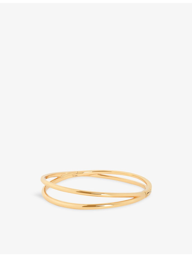 Astrid & Miyu Illusion Twist gold-plated bangle 60mm, imported from the UK