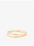 Astrid & Miyu Illusion Twist gold-plated bangle 60mm, imported from the UK