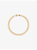 Astrid & Miyu double chain bracelet in 18ct gold-plated brass - British product