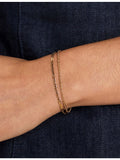 Astrid & Miyu Duo gold-plated cubic zirconia bracelet, imported from the UK