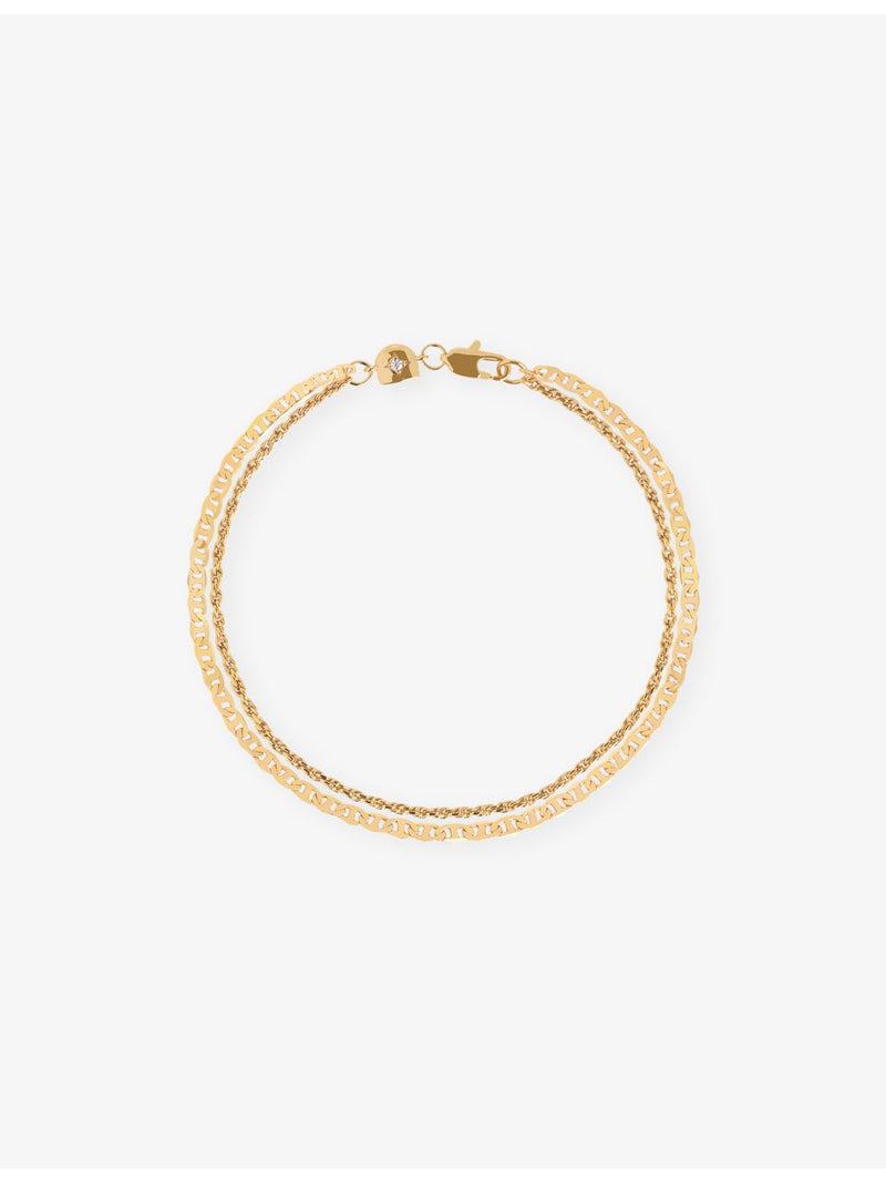 Astrid & Miyu Duo gold-plated cubic zirconia bracelet, imported from the UK