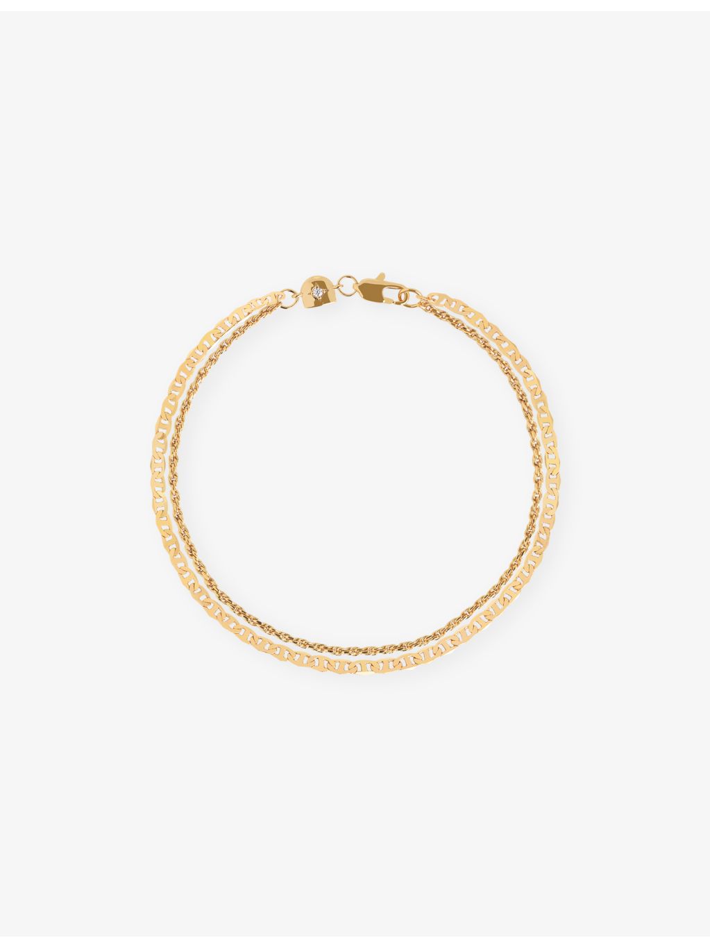 Astrid & Miyu Duo gold-plated cubic zirconia bracelet, imported from the UK
