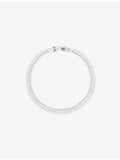 Astrid & Miyu rhodium-plated brass double chain bracelet, adjustable (British brand)