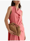 Reiss June mock-croc suede clutch bag, imported from the UK