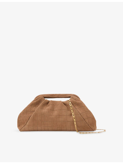 selfridges Reiss June Mock-Croc Suede Clutch Bag- Buy online at McGrocer