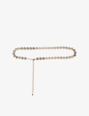 Claudie Pierlot chain belt with gold medallions, UK version