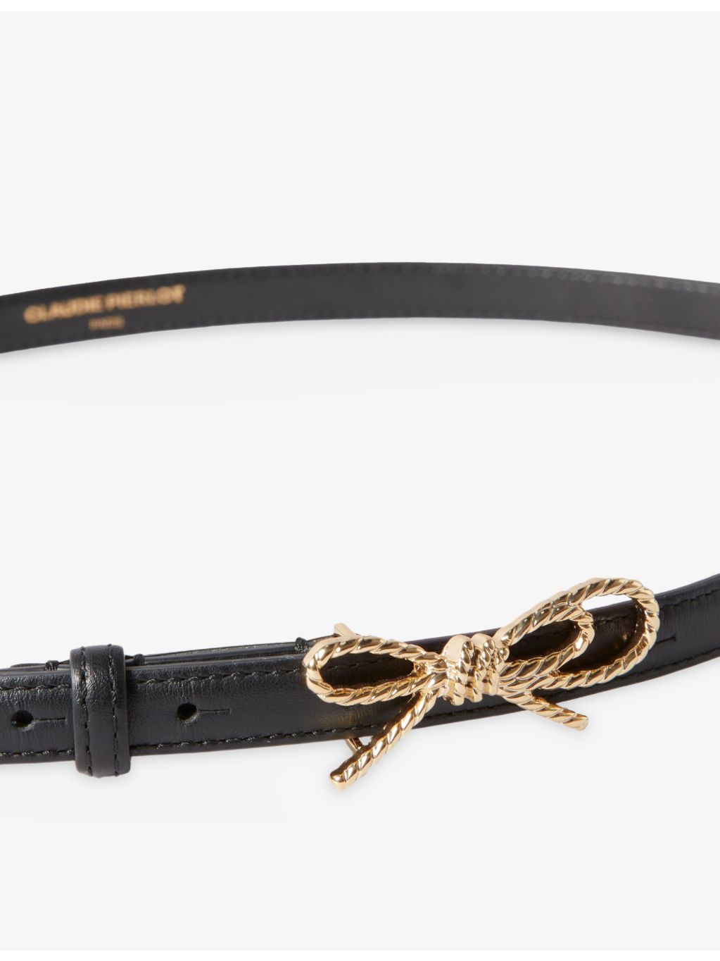 Claudie Pierlot bow-buckle slim leather belt - British product
