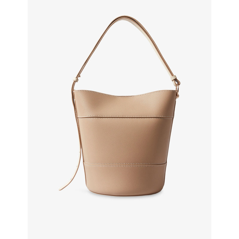 Claudie Pierlot grained-texture leather bucket bag, UK version