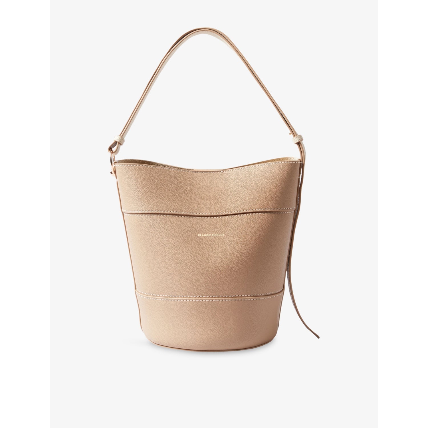Claudie Pierlot grained-texture leather bucket bag, UK version