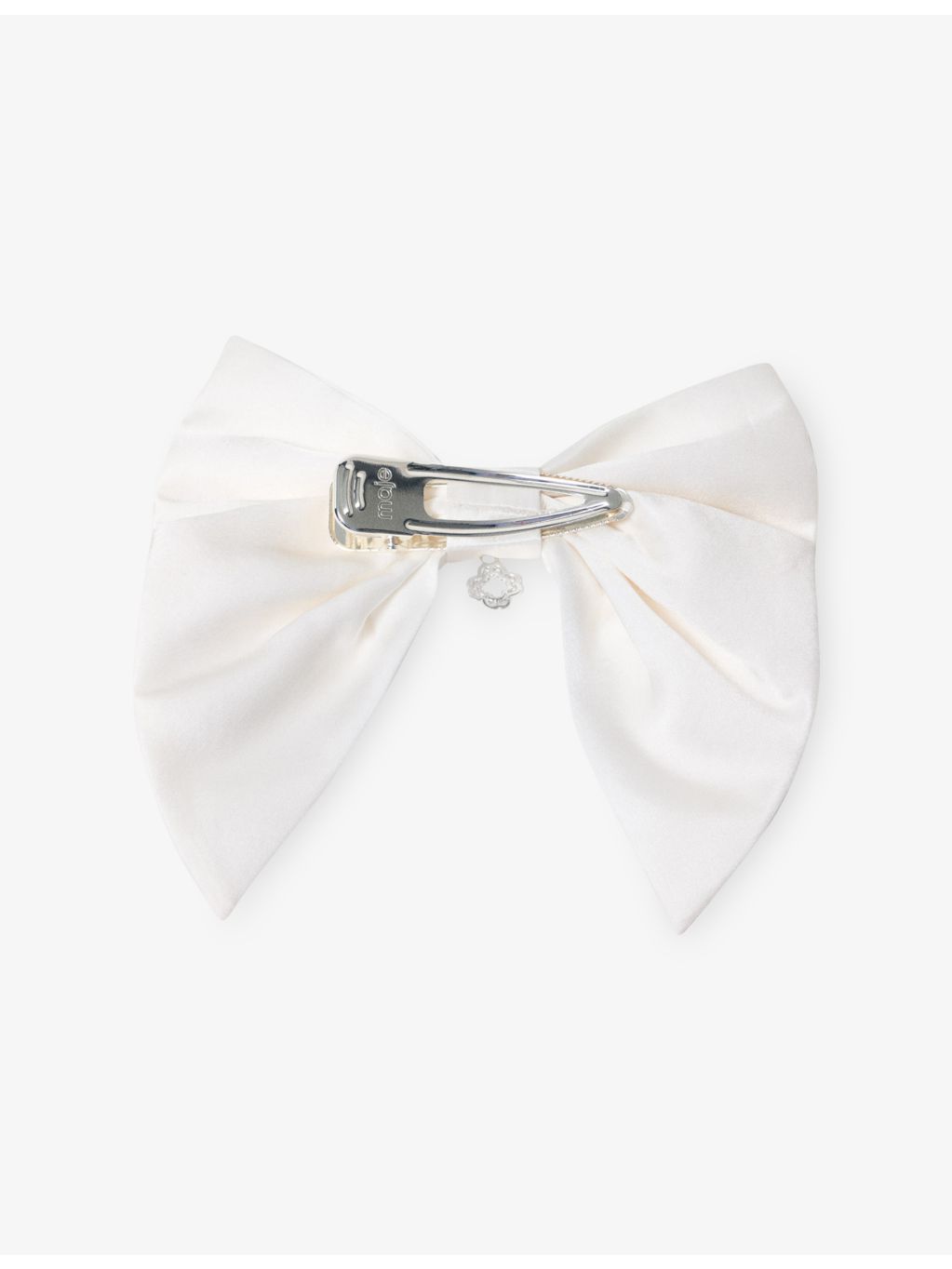 Maje charm-embellished silk bow barrette, imported from the UK
