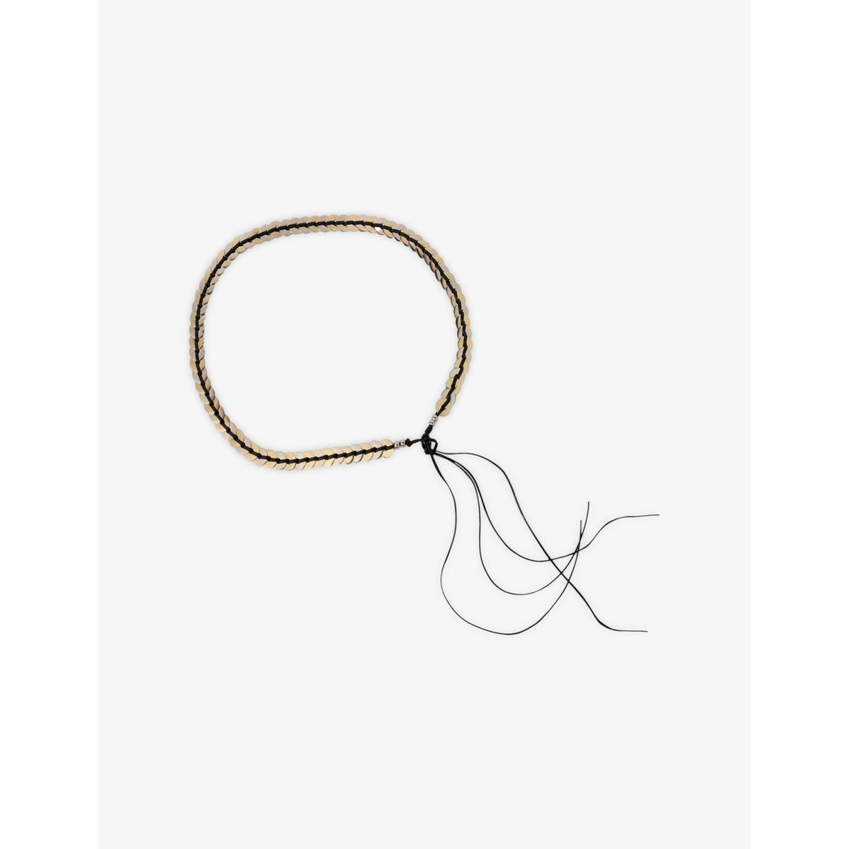 Disc-Embellished Leather Belt - 22