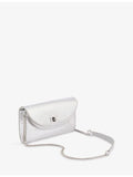 Sandro Mambo metallic-leather clutch bag with chain strap, UK version