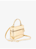 Sandro metallic-leather top-handle bag, UK version