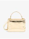 Sandro metallic-leather top-handle bag, UK version