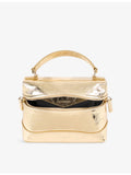 Sandro metallic-leather top-handle bag, UK version
