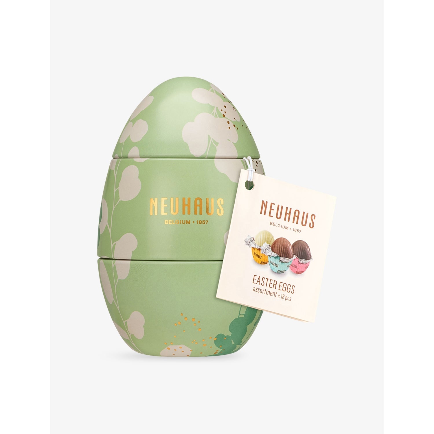 Neuhaus Belgian chocolate Easter egg tin 195g with assorted chocolates (British brand)
