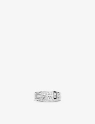 APM Monaco Ice Sterling Silver and Cubic Zirconia Ring