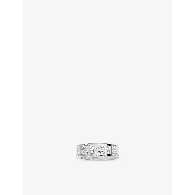 APM Monaco sterling silver cubic zirconia ring - British product