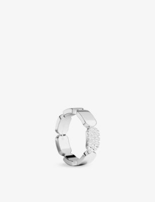 APM Monaco Dainty Sterling Silver and Cubic Zirconia Ring