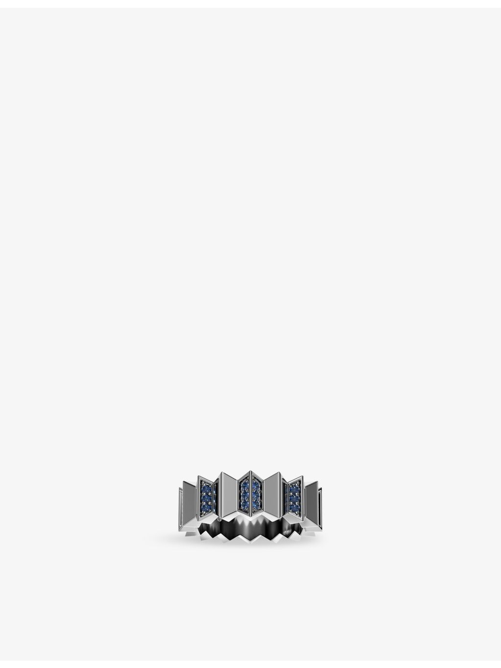 APM Monaco sterling silver blue cubic zirconia ring, imported from the UK