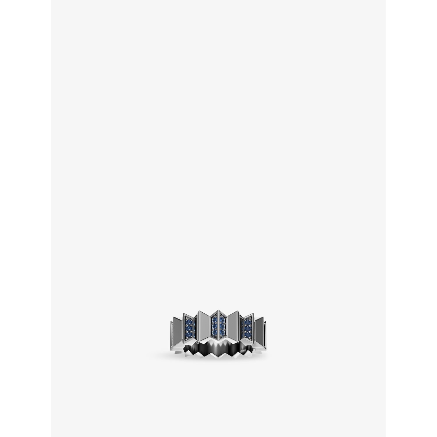 Up And Down Sterling-Silver And Cubic Zirconia Ring - M
