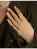 APM Monaco sterling silver cubic zirconia ring, imported from the UK