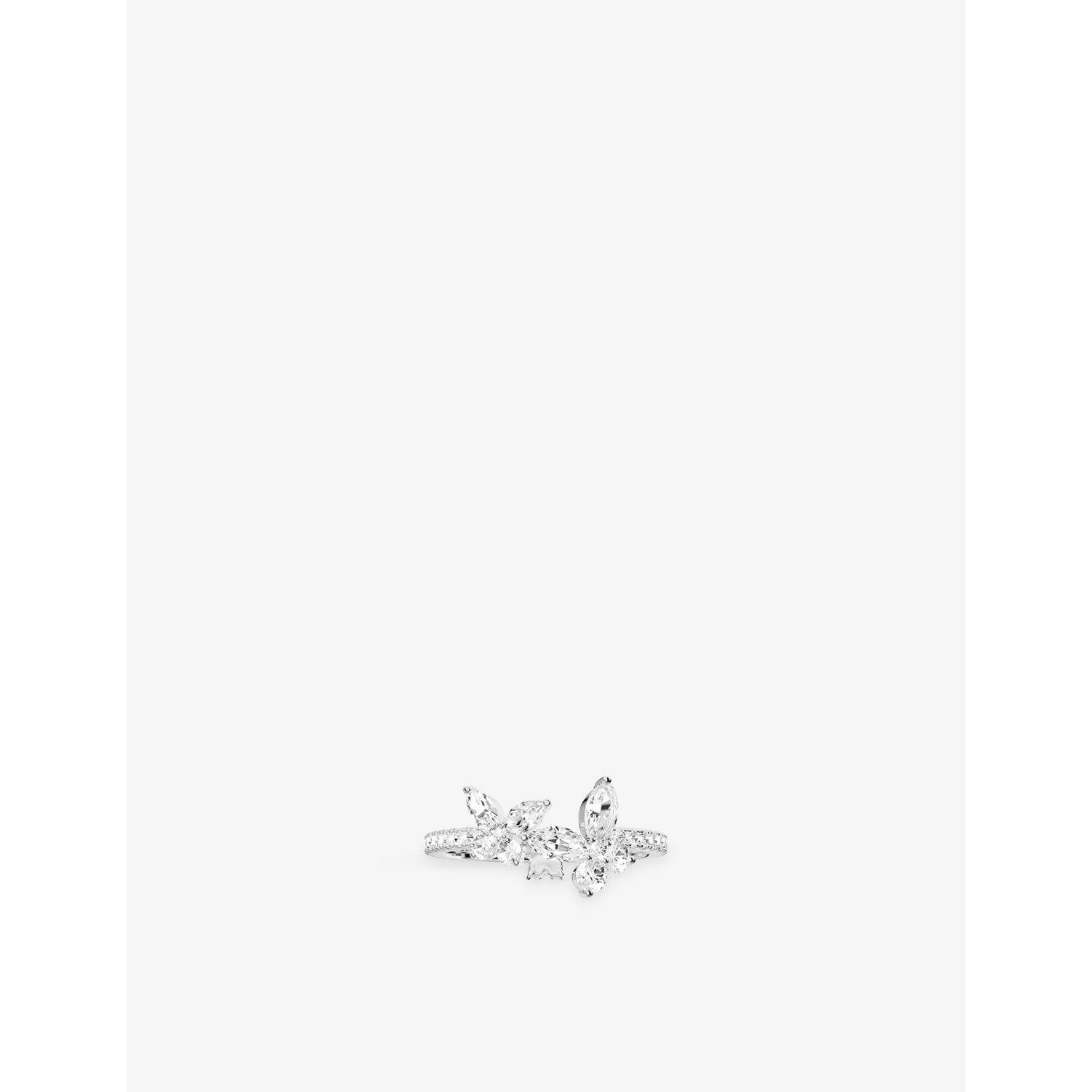 Butterfly Sterling-Silver And Cubic Zirconia Ring - M