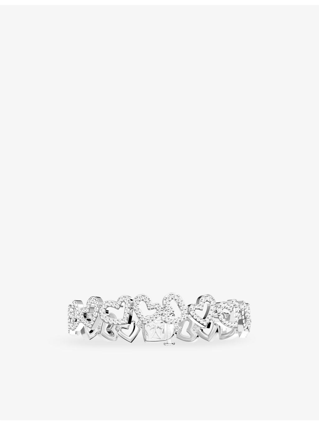 APM Monaco sterling silver heart bracelet with zirconia, imported from the UK