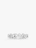 APM Monaco Hiver Collection Heart Sterling Silver Cubic Zirconia Bracelet