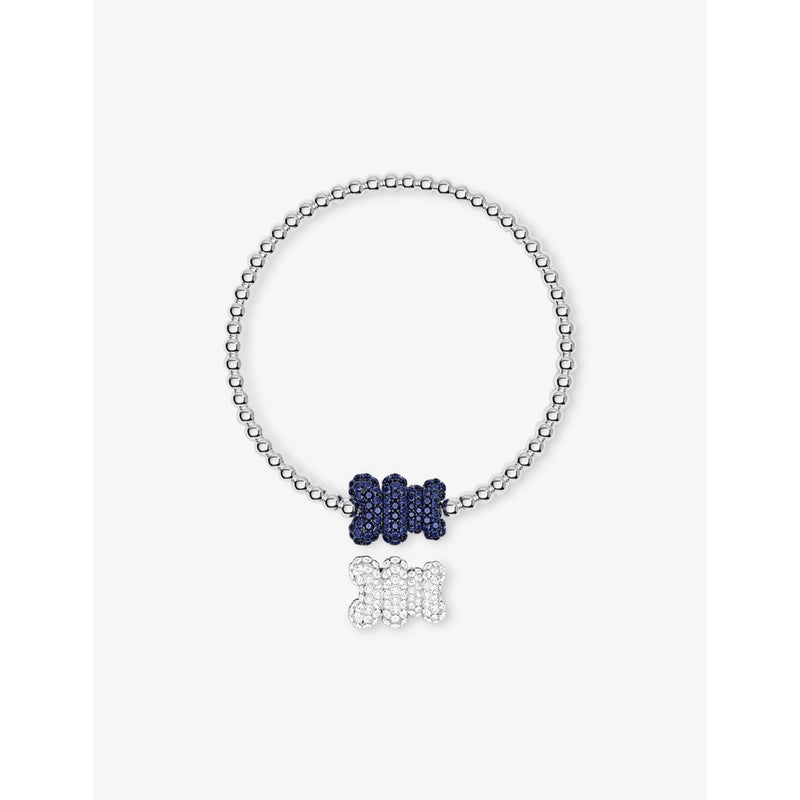 Baba Yummy Bear With Beads Sterling-Silver And Cubic Zirconia Bracelet - S