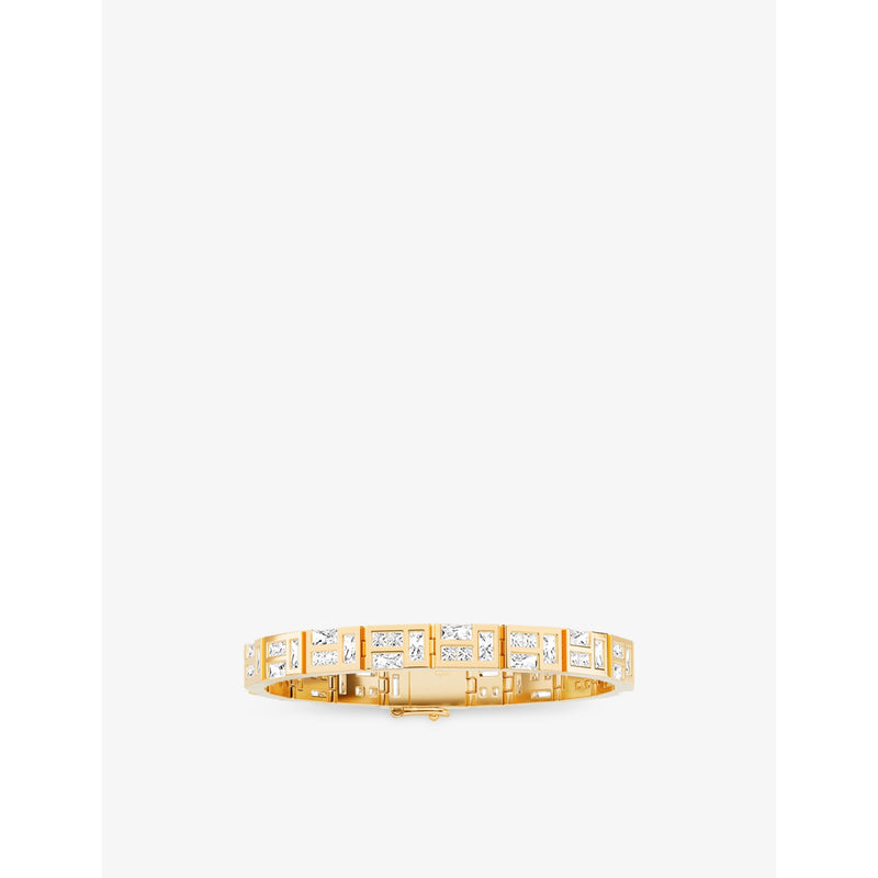 Ice 18ct Yellow-Gold Plated Alloy And Cubic Zirconia Bracelet - S