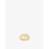 Ice 18ct Yellow-Gold Plated Sterling-Silver And Cubic Zirconia Ring - M
